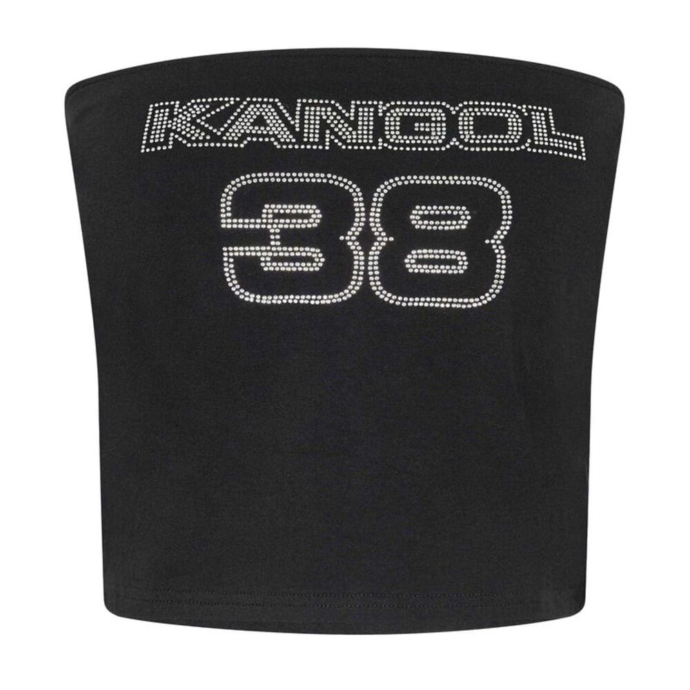Kangol Womens/Ladies Diamante Bandeau Crop Top / Black